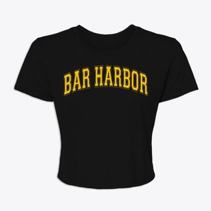 Bar Harbor Maine Varsity Women's Crop Top