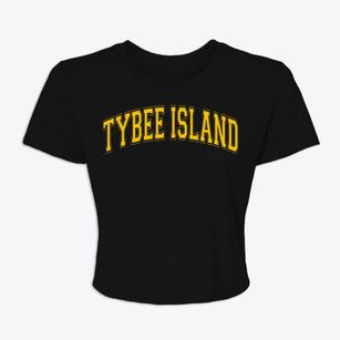 Tybee Island Georgia Varsity Women's Crop Top