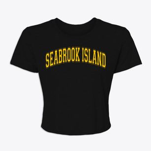 Seabrook Island South Carolina Varsity Women's Crop Top