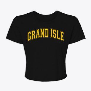 Grand Isle Louisiana Varsity Women's Crop Top