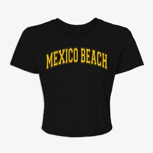 Mexico Beach Florida Varsity Women's Crop Top