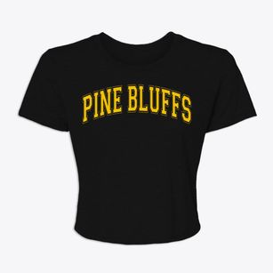 Pine Bluffs Wyoming Varsity Women's Crop Top