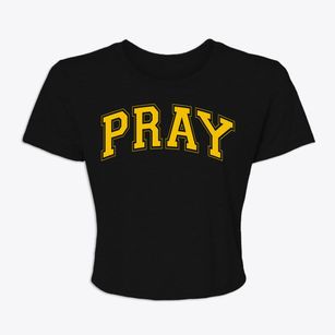 Pray Montana Varsity Women's Crop Top