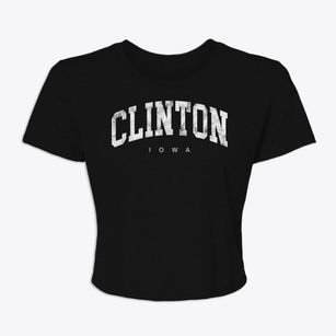 Clinton Iowa Urban Vibe Women's Crop Top