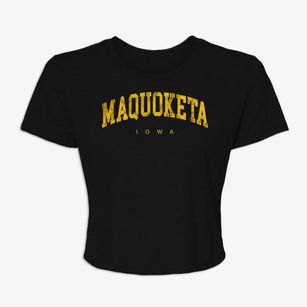 Maquoketa Iowa Urban Vibe Women's Crop Top