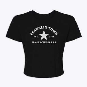 Franklin Town Massachusetts Star Women's Crop Top