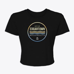 Edgartown Massachusetts Color Fade Women's Crop Top