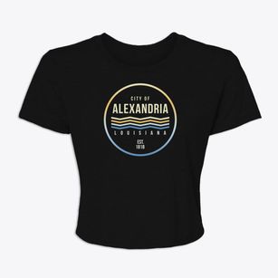 Alexandria Louisiana Color Fade Women's Crop Top