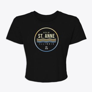 St. Anne Illinois Color Fade Women's Crop Top