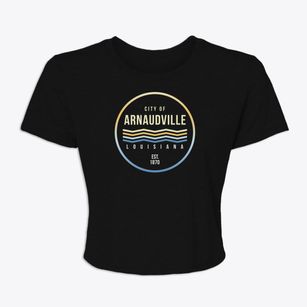 Arnaudville Louisiana Color Fade Women's Crop Top
