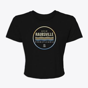 Raubsville Pennsylvania Color Fade Women's Crop Top