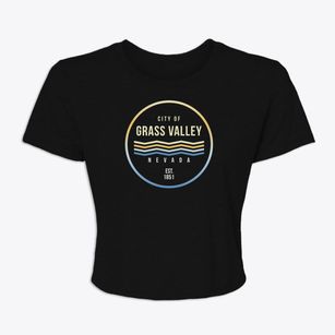 Grass Valley Nevada Color Fade Women's Crop Top