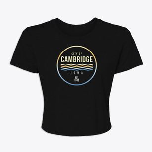 Cambridge Iowa Color Fade Women's Crop Top