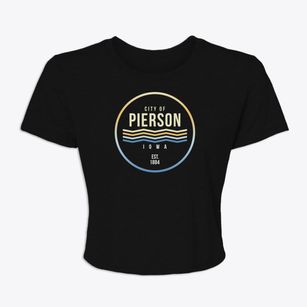 Pierson Iowa Color Fade Women's Crop Top