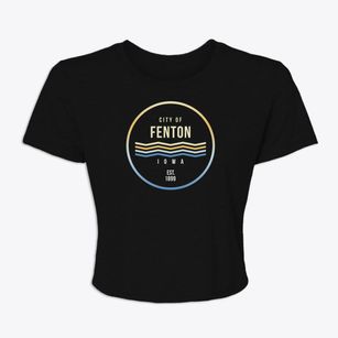 Fenton Iowa Color Fade Women's Crop Top