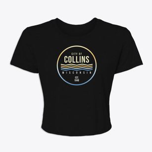 Collins Wisconsin Color Fade Women's Crop Top