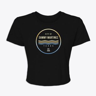 Sammy Martinez Texas Color Fade Women's Crop Top
