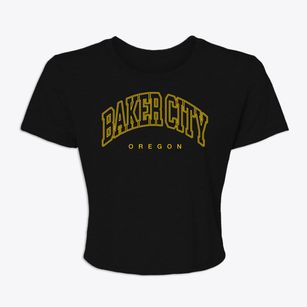 Baker City Oregon Inline Women's Crop Top