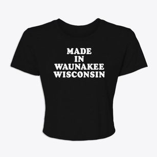 Waunakee Wisconsin Classic 70s Women's Crop Top