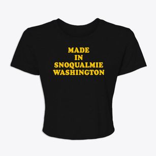Snoqualmie Washington Classic 70s Women's Crop Top
