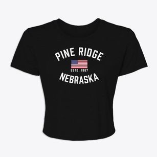 Pine Ridge Nebraska Patriot Women's Crop Top