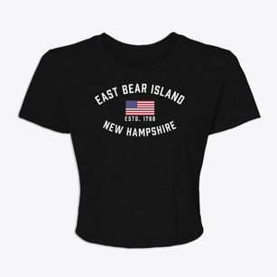 East Bear Island New Hampshire Patriot Women's Crop Top