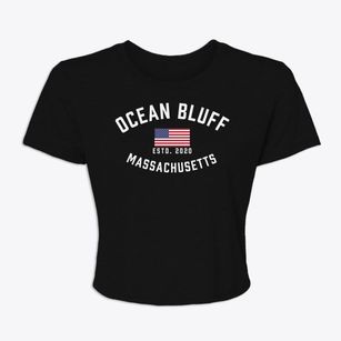 Ocean Bluff Massachusetts Patriot Women's Crop Top