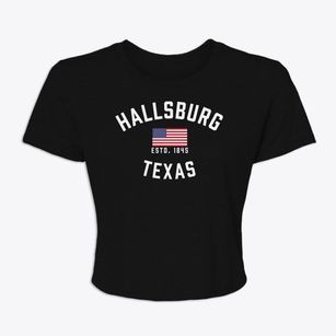 Hallsburg Texas Patriot Women's Crop Top