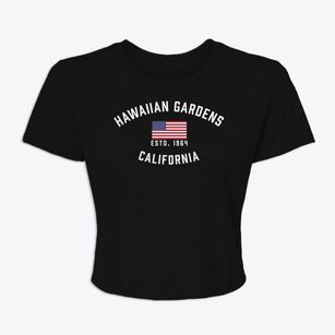 Hawaiian Gardens California Patriot Women's Crop Top