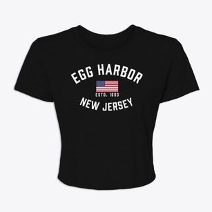 Egg Harbor New Jersey Patriot Women's Crop Top