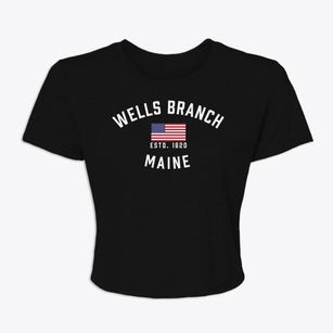 Wells Branch Maine Patriot Women's Crop Top