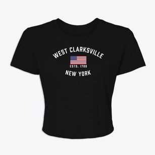 West Clarksville New York Patriot Women's Crop Top