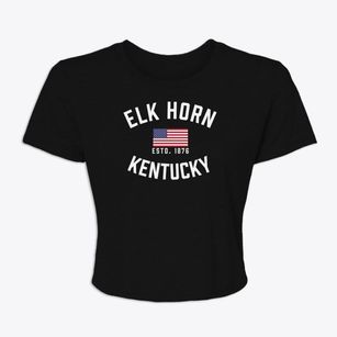 Elk Horn Kentucky Patriot Women's Crop Top