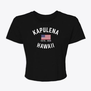Kapulena Hawaii Patriot Women's Crop Top