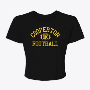 Cooperton Oklahoma Football Women's Crop Top