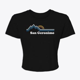 San Geronimo New Mexico Mountain View Women's Crop Top