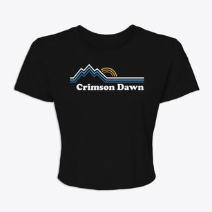 Crimson Dawn Wyoming Mountain View Women's Crop Top