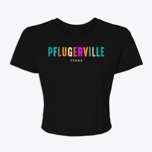 Pflugerville Texas Color Pop Women's Crop Top