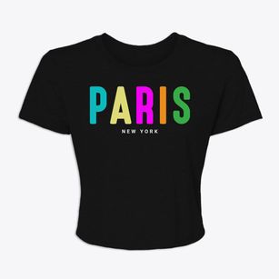 Paris New York Color Pop Women's Crop Top