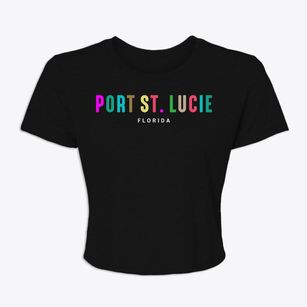 Port St. Lucie Florida Color Pop Women's Crop Top