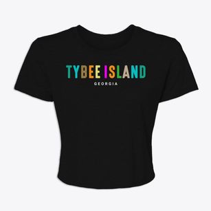 Tybee Island Georgia Color Pop Women's Crop Top