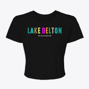 Lake Delton Wisconsin Color Pop Women's Crop Top