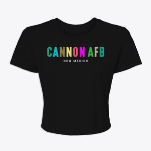 Cannon Afb New Mexico Color Pop Women's Crop Top