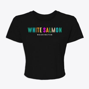 White Salmon Washington Color Pop Women's Crop Top