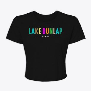 Lake Dunlap Texas Color Pop Women's Crop Top