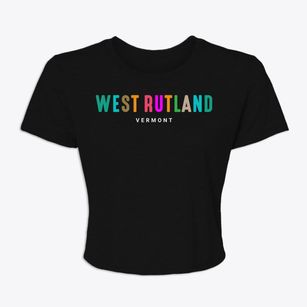 West Rutland Vermont Color Pop Women's Crop Top