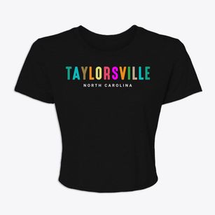 Taylorsville North Carolina Color Pop Women's Crop Top