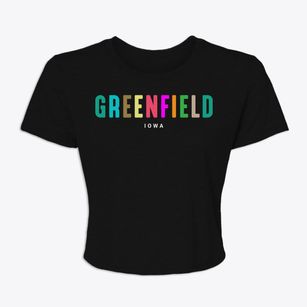 Greenfield Iowa Color Pop Women's Crop Top
