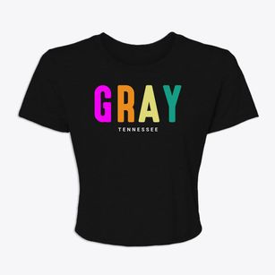 Gray Tennessee Color Pop Women's Crop Top