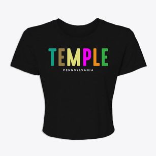 Temple Pennsylvania Color Pop Women's Crop Top